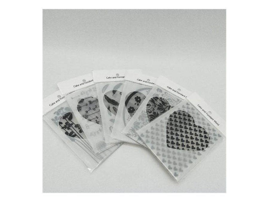 Reusable Plastic Cake Stencil Set Cookie Fondant Mold