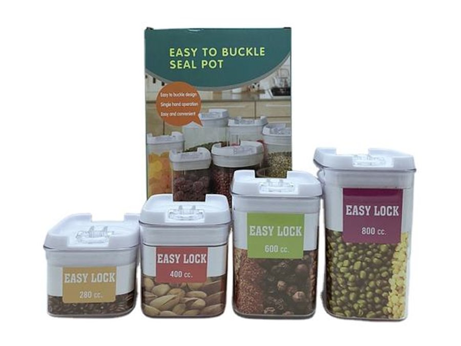 Set of 4 Airtight Canister Storage Jars