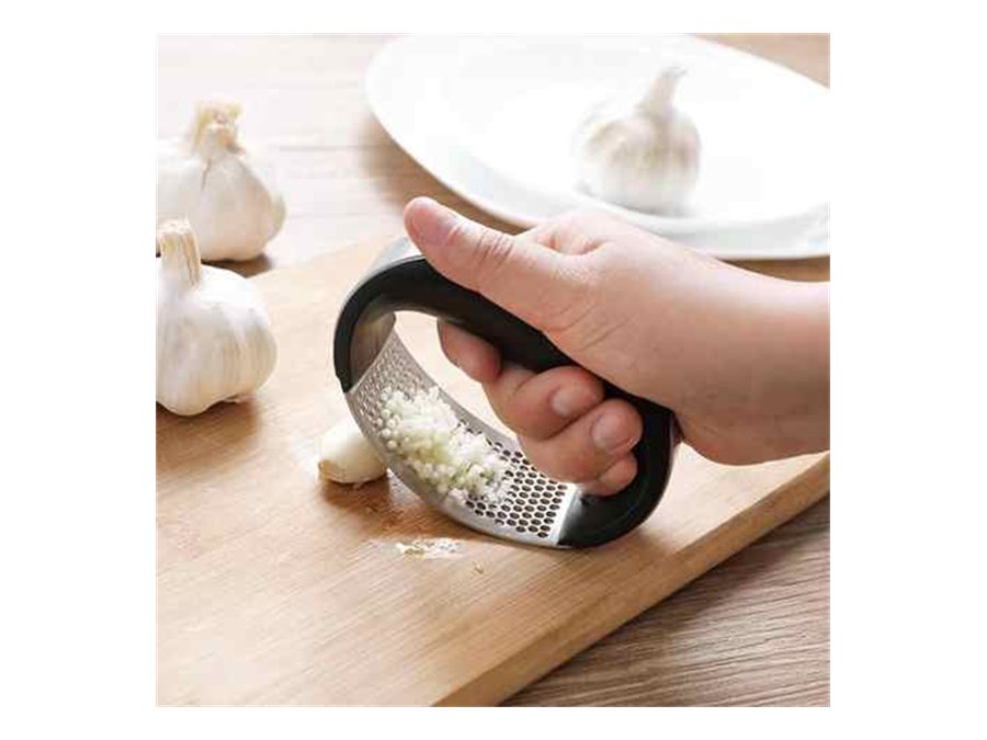 Stainless Steel Garlic Press Manual Crusher